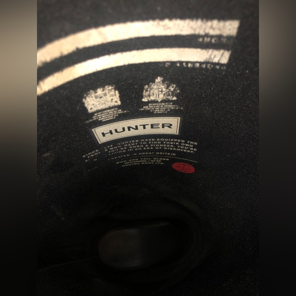 Authentic Hunter Rain Boots Original Glossy Tall in colour Black Gloss size 8 - Picture 10 of 10